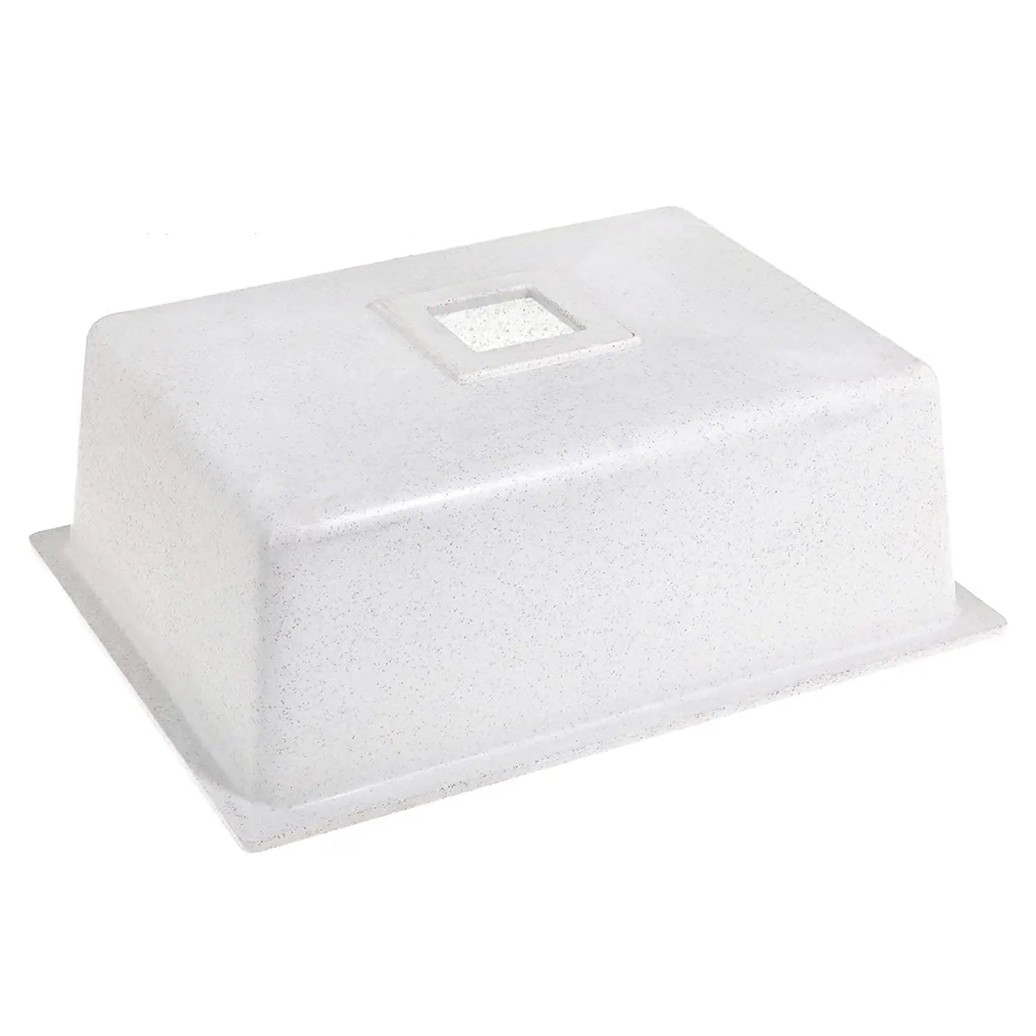 Quartz (18x16x9) Inch Single Bowl Kitchen Sink White – Strong, Scratch-Resistant