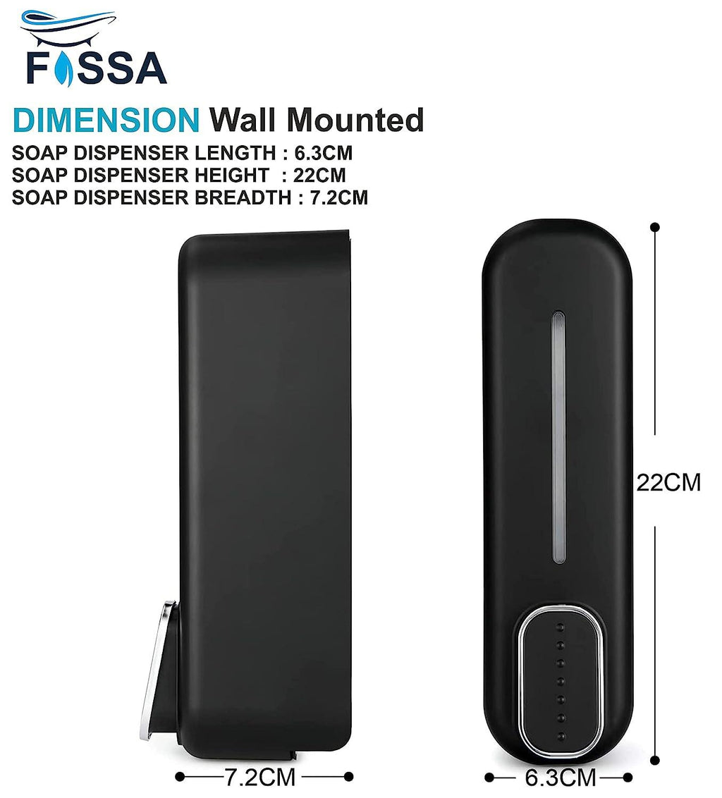 350 ml Wall Mounted Black manual Soap Dispenser